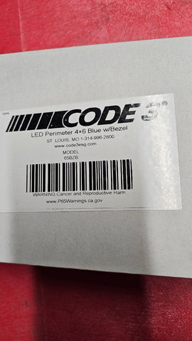 Clearance - Code 3, LED Perimeter Light with Bezel, Blue - 4"x6"