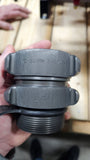 2" Female NPSH x 2" Male NPT, Swivel, Rocker Lug, Red Head Brass