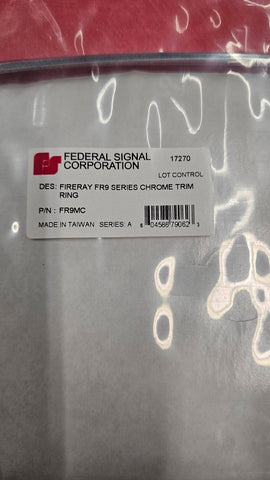 Clearance - Federal Signal, FireRay FR9 Series Chrome Trim Ring