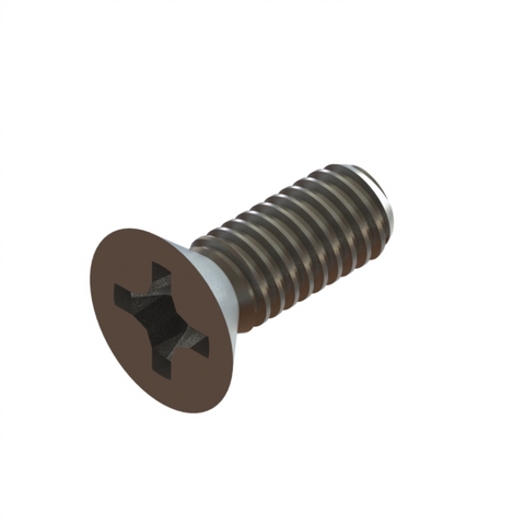 12-25 Screw #8-32X7/16  Phillips Flat Nylon Lock SS