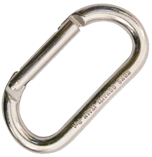 Classic Oval Aluminum Carabiner, Non-Locking