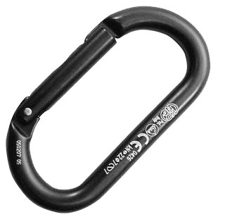 Classic Oval Aluminum Carabiner, Non-Locking