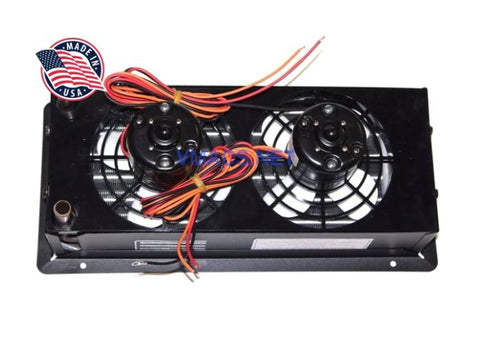 Red Dot Compartment Heater, 12 Volt, Dual Fans, Tube Location - Back