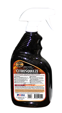 CITROSQUEEZE, TURNOUT/PPE CLEANER (32 oz Spray Bottle)