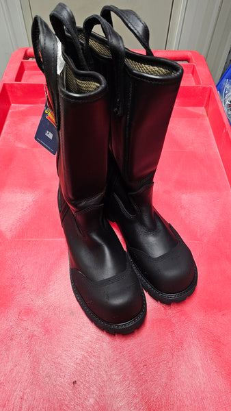 Clearance Lion Thorogood USA Oblique Leather Boot Men s 12 WIDE Heiman Fire Equipment
