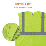 Mesh Hi-Vis Safety Vest /Hook + Loop, Economy