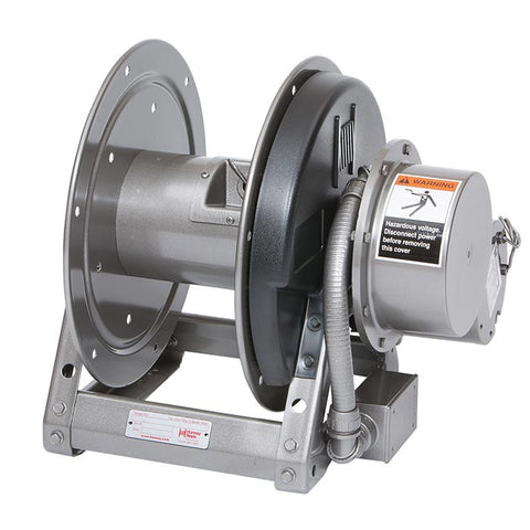 Hannay electric cord reel with top wind rollers – Heiman Fire Equipment