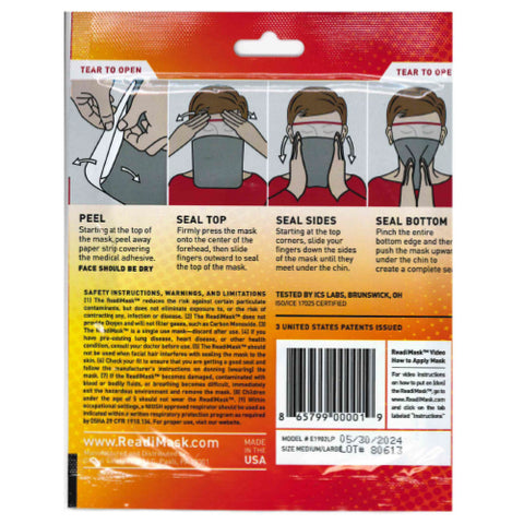ReadiMask Adhesive-Sealing Particle Respirator and Eye Shield